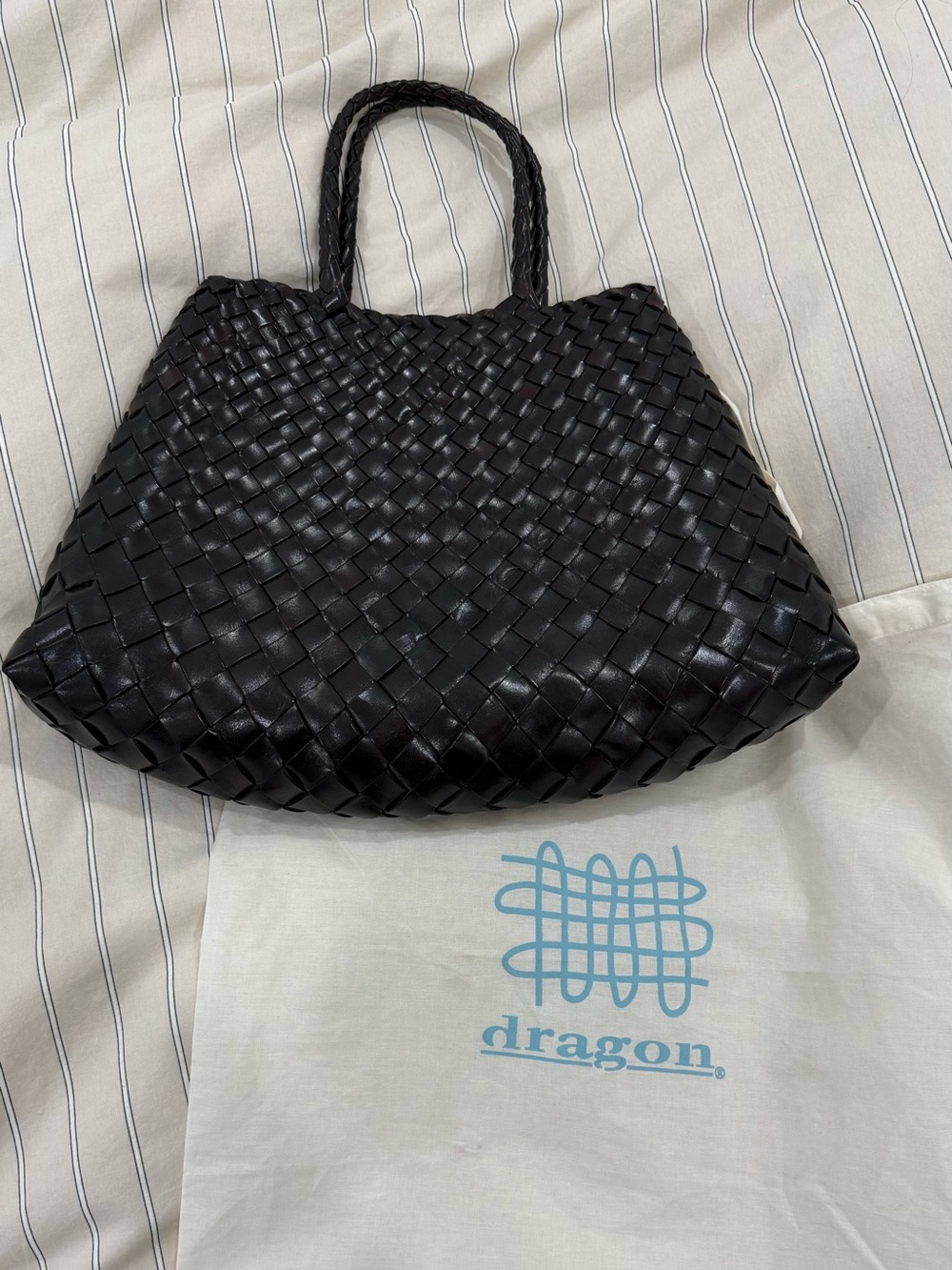 Dragon Diffusion Santa Croce Small Bag in Dark Brown Like New